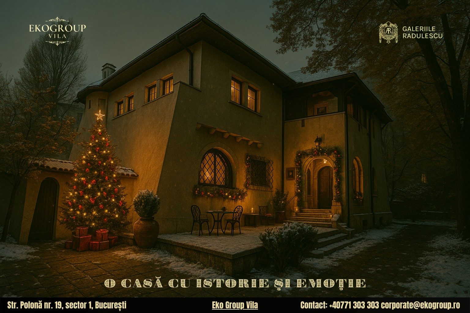 Poveste de Craciun în spiritul anilor ’30: Eleganță și tradiție la fosta Casă Tătărăscu, acum Eko Group Vila 4 Poveste de Craciun în spiritul anilor ’30: Eleganță și tradiție la fosta Casă Tătărăscu, acum Eko Group Vila